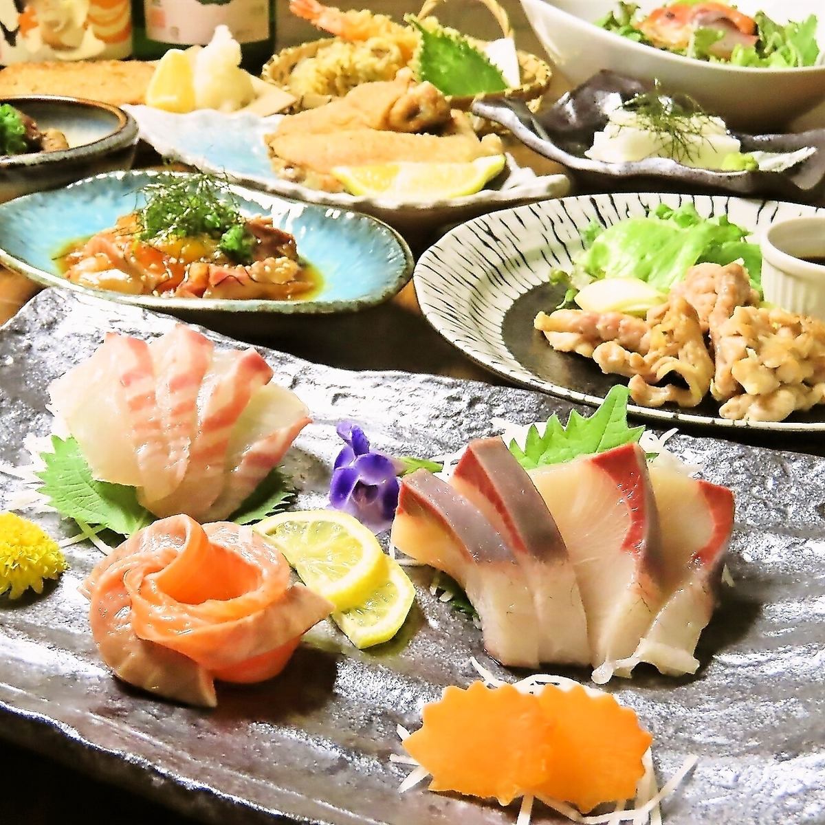 当店人気のお刺身・造り盛り合わせはお酒のおつまみにもぴったり