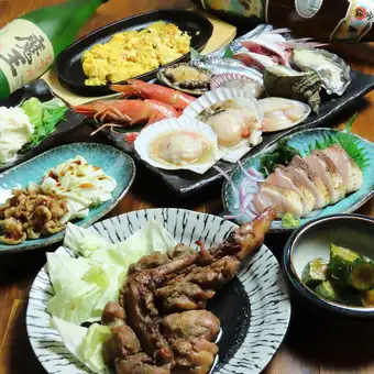 【초인기】간사 부끄럽지 않고 코스! 사시미/볶음구이/야키토리 등 전9품!지금만 6,000엔→5,000엔!음방부 ◎