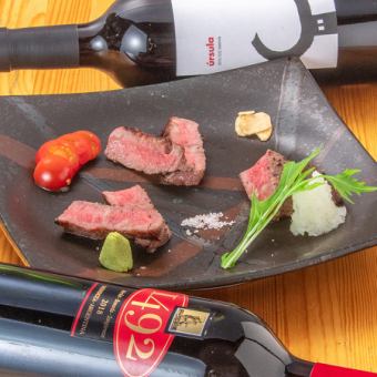 Limited to 1 group per day ★ [Celebration course] 10 dishes including Japanese black beef steak + 4 special benefits (all-you-can-drink + 1,650 yen~)