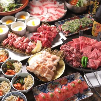 【8/1スタート♪】※ランチ帯【飲放付き】焼肉いけぐち三大名物堪能コース【全11品】6000円(込)
