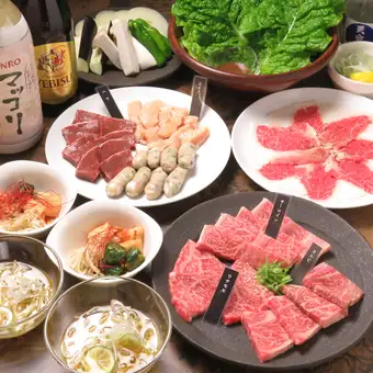 【飲み放題付き】焼肉いけぐちスタンダードコース【全15品】5000円(税込)