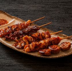 厳選地鶏の焼き鳥 5種盛り合わせ