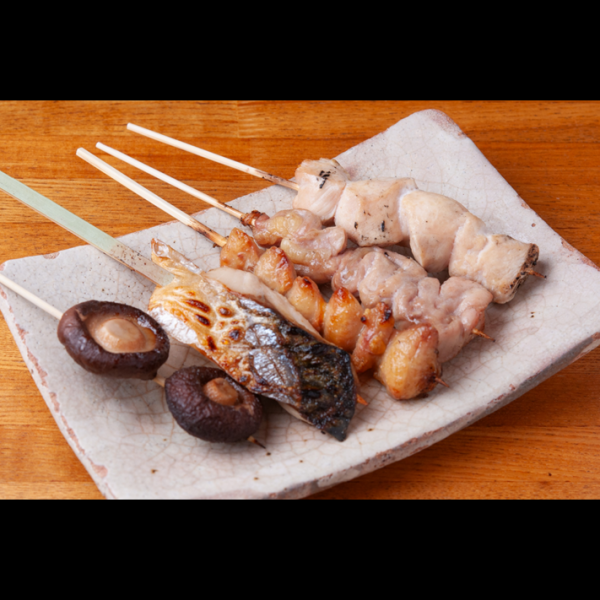 【串焼き】焼鳥　魚　野菜　など！