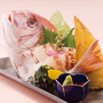 ☆『 喜界島コース 』鯛の姿造りのお祝いコース（9品）飲み放題込6500円
