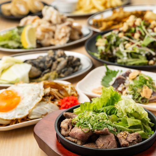 행복의 향연 ●닭 허벅지 고기 검은 볶은 구이/하라미 스테이크+소스 야키소바 포함 ◆연회 코스 4999⇒
