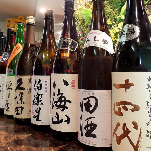 Rich selection of Tohoku local sake