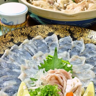 [Includes 150 minutes of all-you-can-drink] Finest tiger puffer fish course: 8 dishes + all-you-can-drink 15,000 yen (from 2 people)