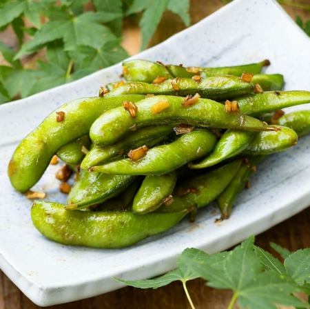 枝豆のにんにくバター醤油炒め