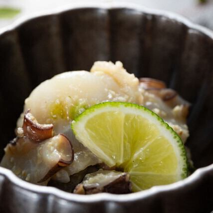 真タコの塩わさび漬け