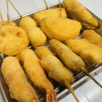 【迷ったらこれ！】ご家族やお仲間でシェアも◎≪串カツおまかせ10種盛り≫1500円（税込）