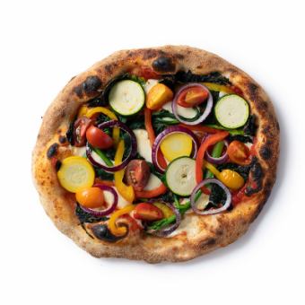 Colorful vegetable em pizza (S)