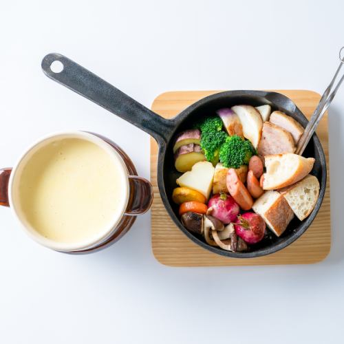 Cheese fondue (for 2 people)