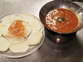 Mozza shabu eaten with minestrone