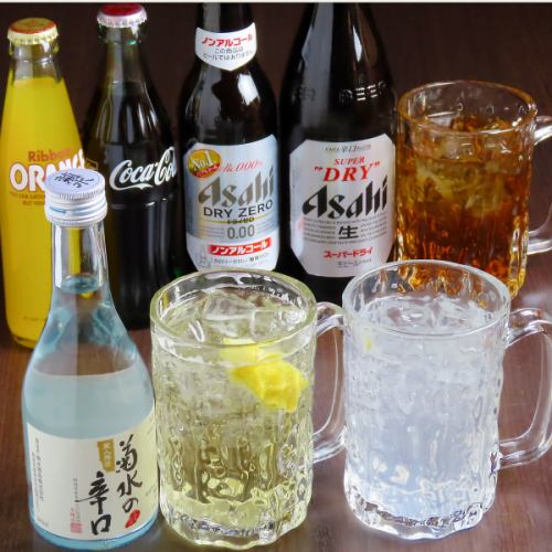 食事に合う充実のドリンクラインナップ