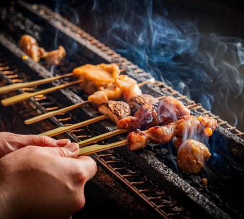 焼き鳥は伊達鶏を使用！