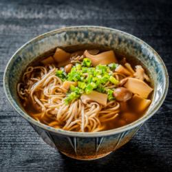 Lots of mushroom soba