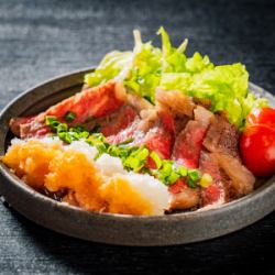 Japanese-style grated Shinshu beef steak