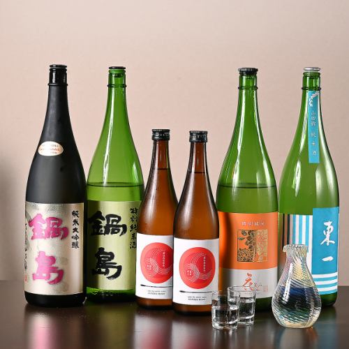 Enjoy your meal with a wide variety of Kyushu sake◎