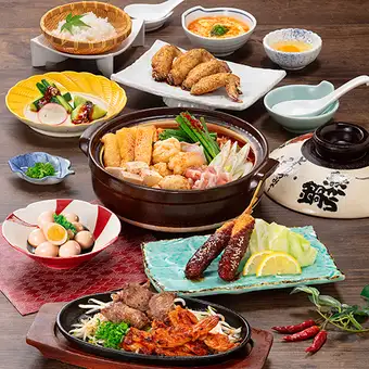 【赤からコース】辛さが選べる赤から鍋付き全9品!