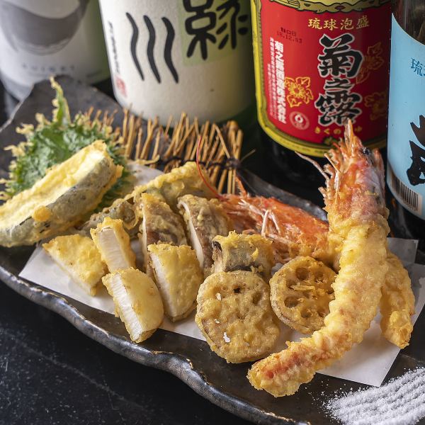 【旬の香りや旨味を愉しむ逸品♪】サクッと軽い食感で女性にも大人気♪四季折々の食材を使用した”天ぷら”