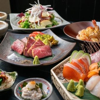 Relax tonight [Adult girls' party course] Grilled domestic Japanese black beef with 8 dishes and 3 hours of all-you-can-drink included 7,000 yen → 6,500 yen