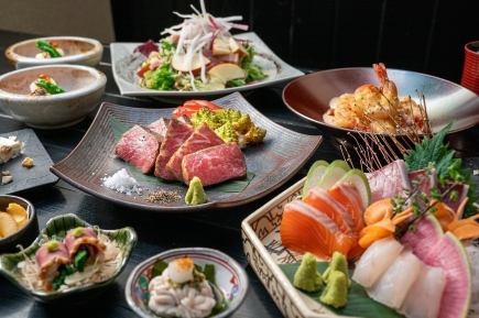 Relax tonight [Adult girls' party course] Grilled domestic Japanese black beef with 8 dishes and 3 hours of all-you-can-drink included 7,000 yen → 6,500 yen