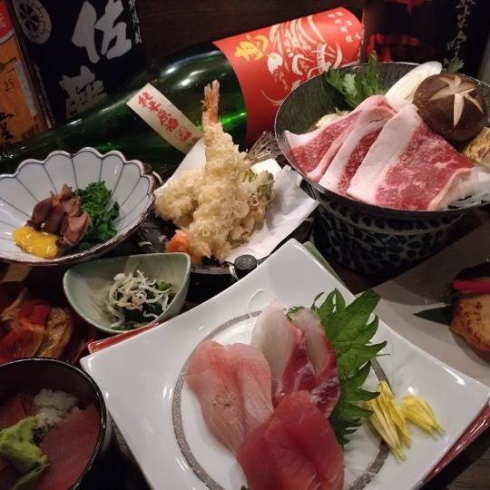 Celebrate a big catch! 33-ya (Sazan-ya) course with 2 hours of all-you-can-drink!! 8 dishes total: 5,000 yen (tax included)