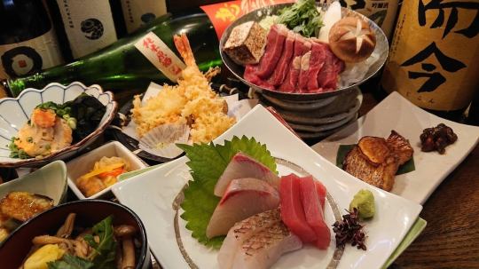 Celebrate the big catch! 33ya (Sazanya) course includes 2 hours of all-you-can-drink!! 8 dishes for 5,000 yen (tax included)