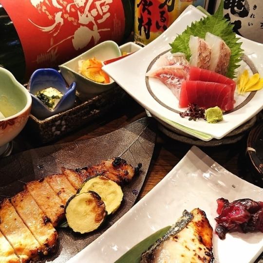 祝大漁!33屋(さざん屋）コース2時間飲み放題付!! 全8品5000円（税込）