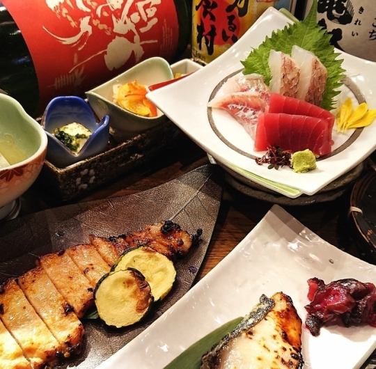 祝大漁!33屋(さざん屋）コース2時間飲み放題付!! 全8品5000円（税込）