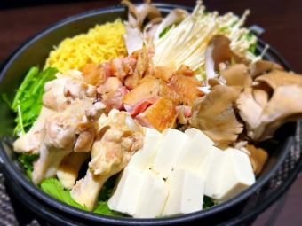 冬季限定♪鶏の旨みが詰まった新コース☆「鶏の水炊き鍋」コース5000円【２時間飲み放題付】 