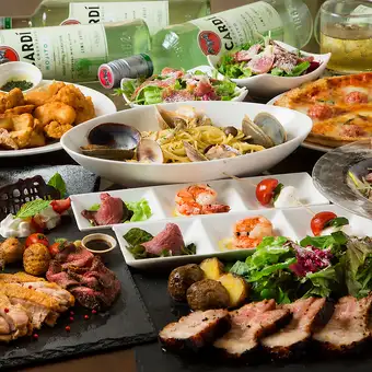 「スタンダードコース＋豪華肉料理付きグレードアップコース6000円」【２時間飲み放題付】