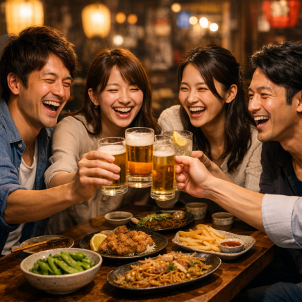 어른의 2차회 코스(90분 무제한 코스)+500엔 생맥주