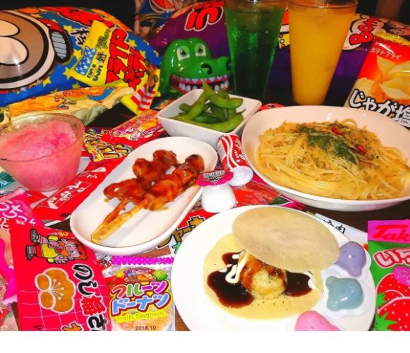 ◎当日OK♪【女子会コース】 3h飲み放題&駄菓子食べ放題付宴会!さらにパスタ付1999円税込