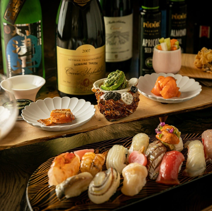 銀座駅5分◆世界的シェフが生み出した塩とオイルの饗宴！新たなる美食「オイル寿し」