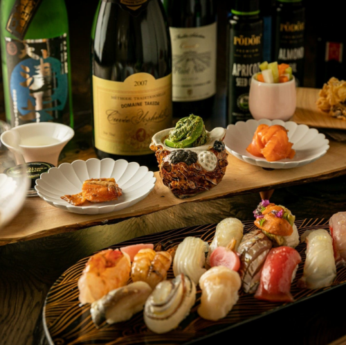 【人気ディナーコース】海音◆握り13貫＋旬料理5品◆シェフおすすめのスタンダードコース