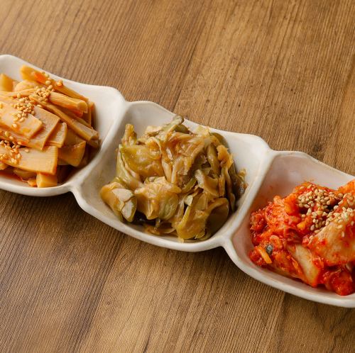 おつまみ三国志(メンマ・ザーサイ・キムチ)