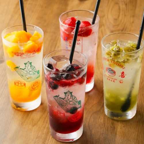 フルーツ沢山のサワー!ノンアルコールにもできます。