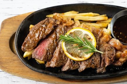 【夜のお得なDinnerSet】9種類の中から選べるメイン料理と1ドリンク、スイーツが付き