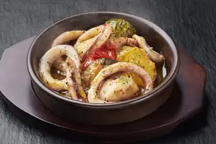 イカと野菜のレモンペッパーグリル