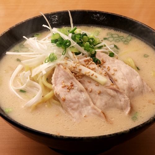 Chicken broth ramen