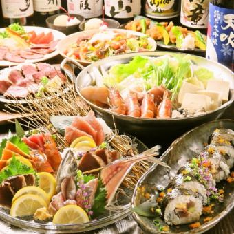 [Seafood x Seafood Course including sashimi platter, choice of seafood hotpot, etc.] 5500 yen ⇒ 5000 yen! Includes 2 hours of all-you-can-drink!