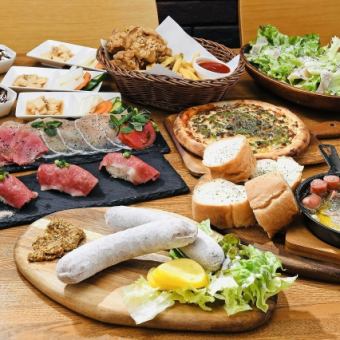 {適合迎送會、女生聚會♪}和牛壽司 3小時無限暢飲 共9道菜品 【Mio套餐】5,800日元 ⇒ 4,500日元