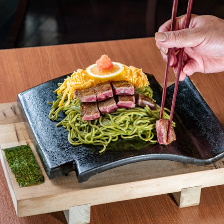 瓦そば&峠下牛サーロインステーキ