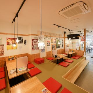 【6名席】話題性抜群で盛り上がり◎靴を脱いでお上がりいただく掘りごたつ席は寛ぎやすく居心地良し♪大人数での飲み会にも最適です！