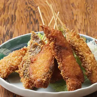 地魚串カツ盛り