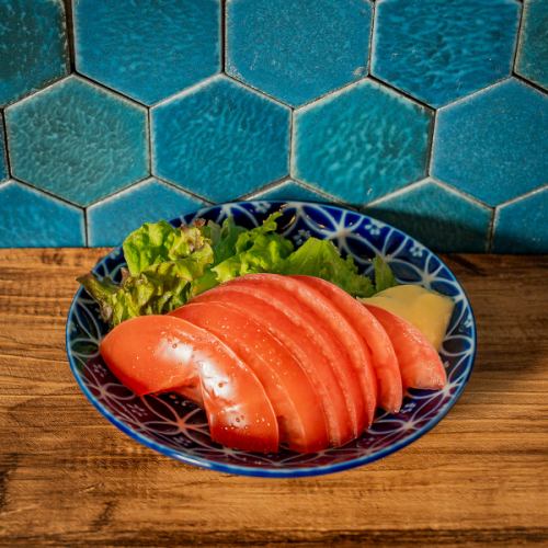 冷水浴後冰鎮西紅柿