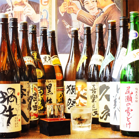 単品飲み放題は1300円（税抜）豊富な日本酒＆焼酎もございます！