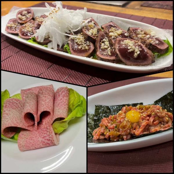 幸村おすすめ!!仙台牛料理!!とろける牛刺し,ユッケ,レバーなど肉料理も勢揃い大満足！
