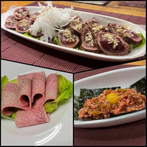 幸村おすすめ!!仙台牛料理!!とろける牛刺し,ユッケ,レバーなど肉料理も勢揃い大満足！